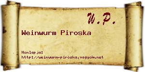 Weinwurm Piroska névjegykártya