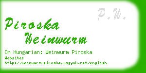 piroska weinwurm business card